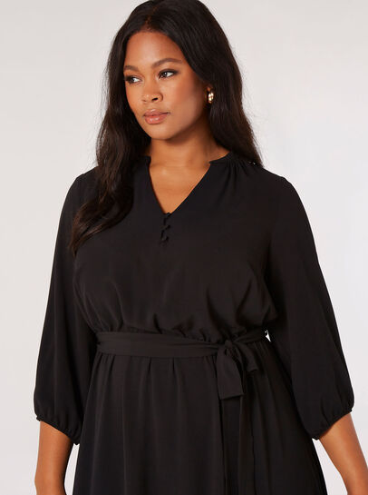 Curve High-Low Hem Mini Dress