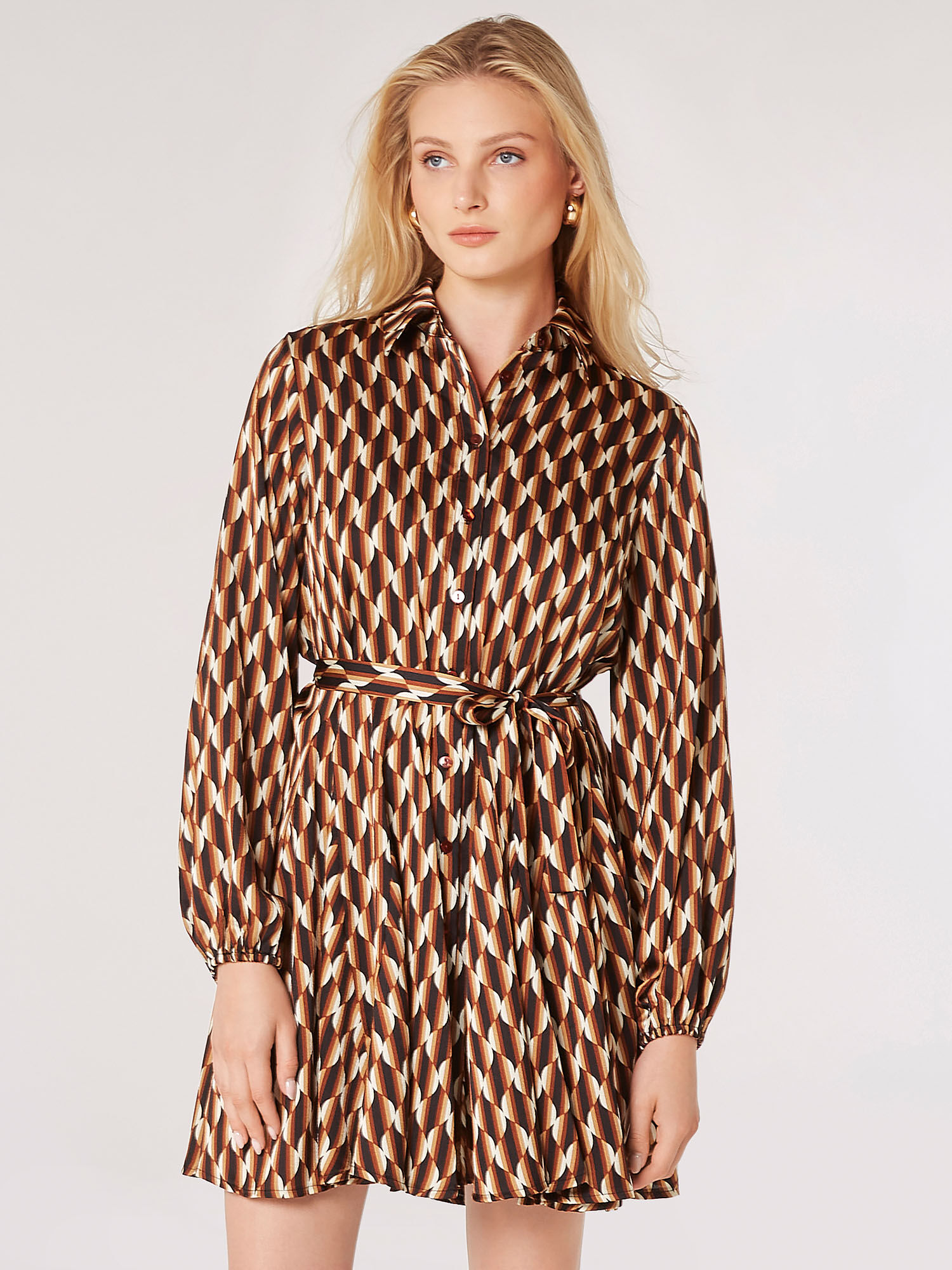 Satin shirt mini best sale dress