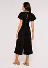 Cape Culotte Jumpsuit, Black, large