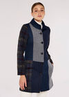 Mix & Match Patchwork Coat, Navy, large