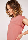 Split Back Tee, Coral, large
