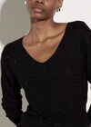 Diamante Embellished Fine Knit Jumper, Black, large