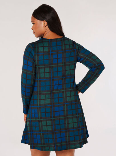 Curve Check Swing Mini Dress 