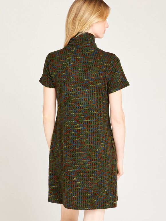 Green Inverted Pleat Dress, Green, large
