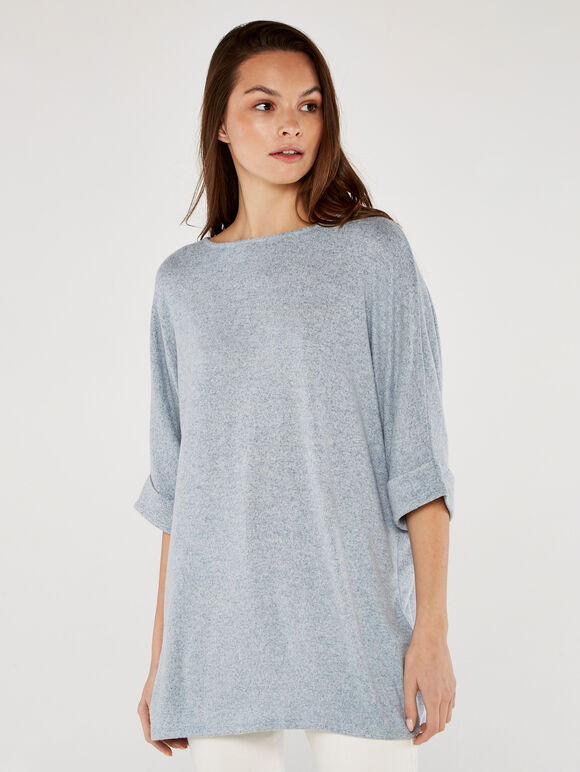 Batwing Top, Blue, large