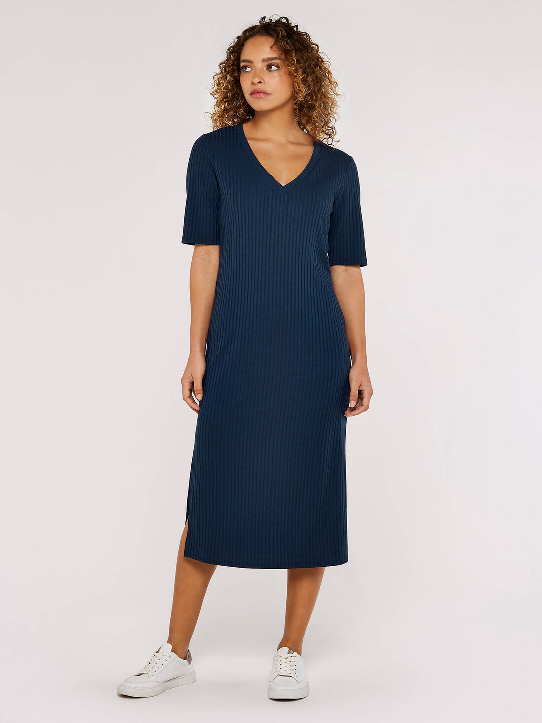 Image of Basic Ribbed Midi Dress