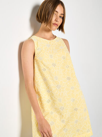 Floral Embroidered Shift Mini Dress