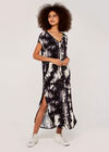Tie Dye Jersey Dress, Black, large