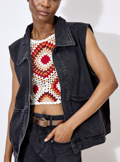 Sleeveless Denim Jacket