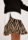 Zebra Knitted Rara Skirt, Stone, large