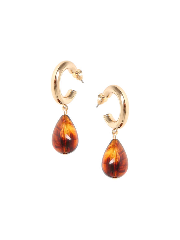 Resin Teardrop Earrings, Assorted, large