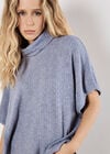Waffle Knit Batwing Top, Navy, large