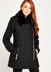 Longline Biker Jacket, Black, large