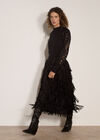 Lace Mesh Jumper, Black, large