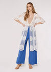 Embroidered Mesh Cover Up, White, large