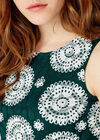 Kaleidoscope Rubber Stamp Shift Dress, Green, large