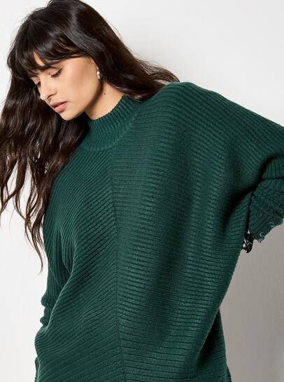 Chevron Knit Oversized Jumper