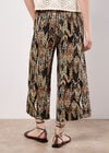 Chevron Print Culotte Trousers, Khaki, large