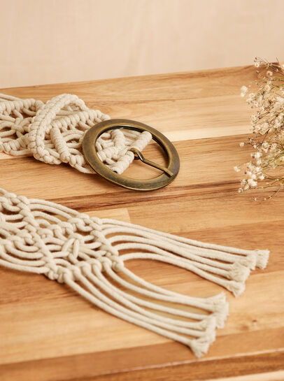 Macrame Round Buckle Belt