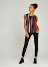 Vertical Stripe Top, Orange, large