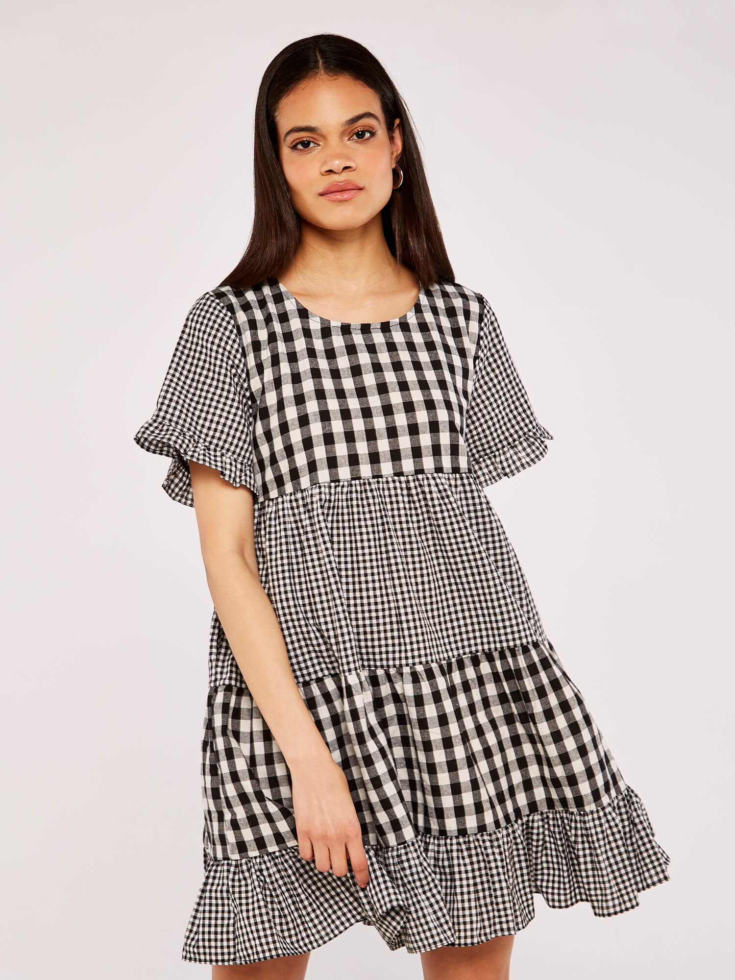 Gingham Tiered Dress