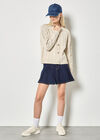 Cable Knit Button-Down Cardigan, Stone, large