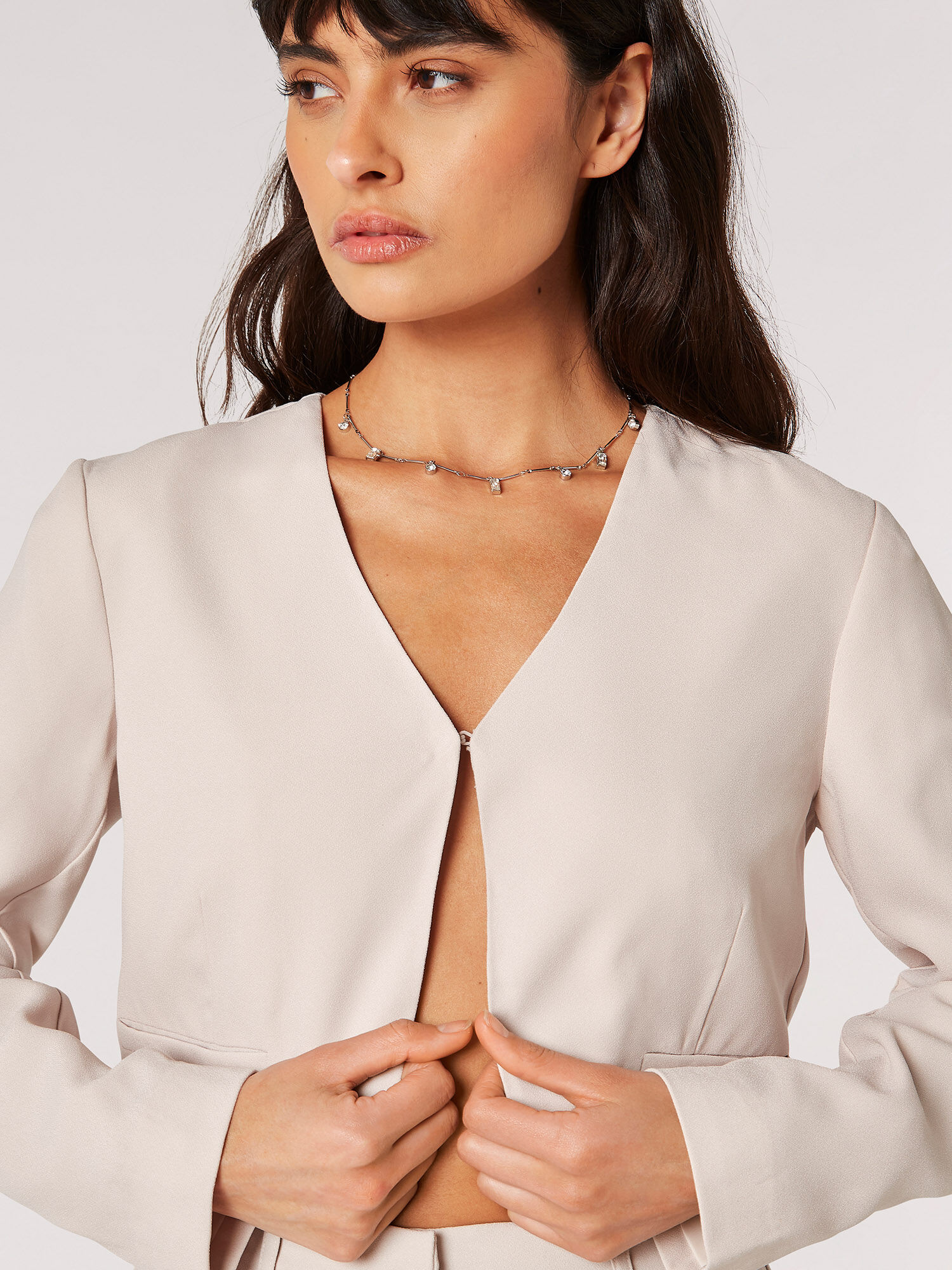 Cream satin bolero jacket discount