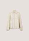 Crinkle Textured Bow Neck Blouse, Stone, large