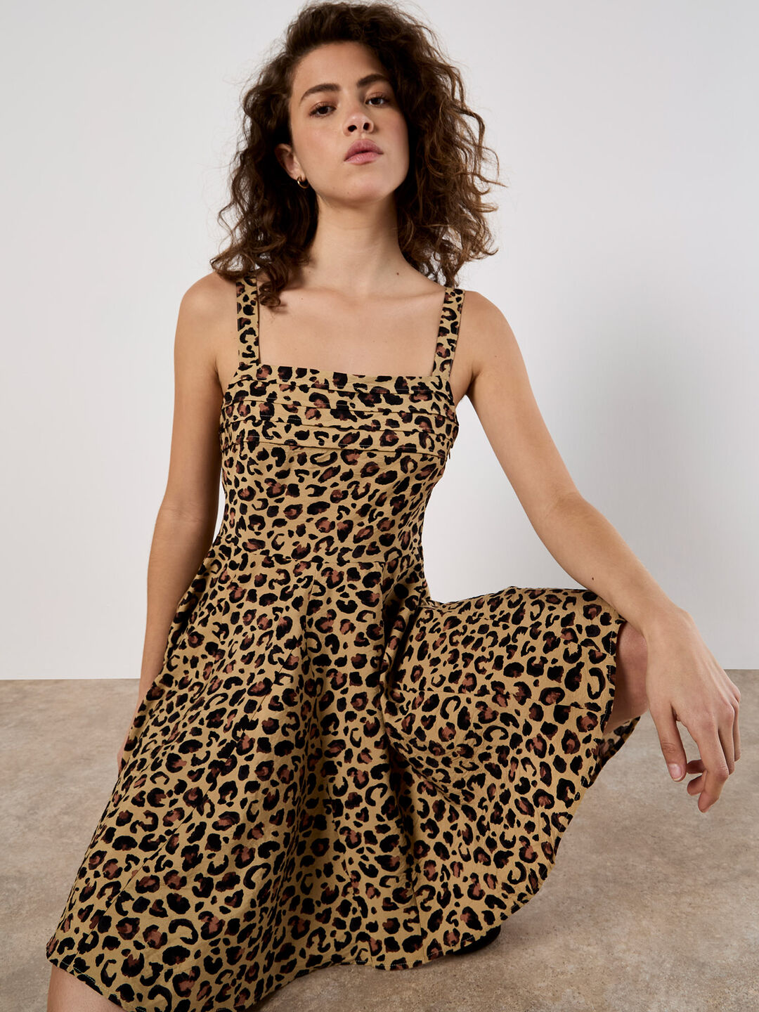 Animal Print Skater Mini Dress
