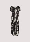 Tie Dye Jersey Dress, Black, large