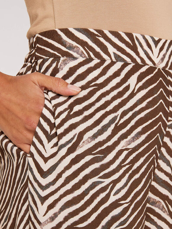 Zebra Top & Palazzos- Brown, , large