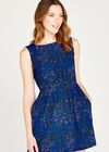 Bold Leopard Dress, Blue, large