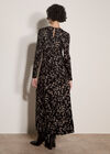 Jersey Knit Leopard Print Maxi Dress, Grey, large
