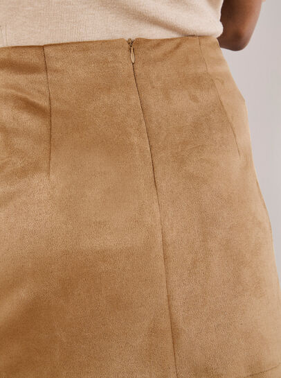 Suedette A-Line Mini Skirt