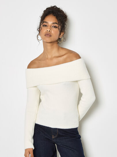 Fluffy Bardot Jumper