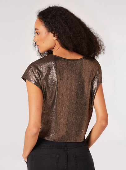 Metallic Cropped T-Shirt