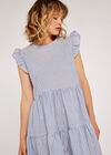 Stripe Tiered Dress, Blue, large