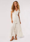Dobby Flowy Maxi Dress, White, large