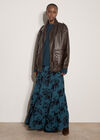 Oversized Faux Leather Jacket, Brown, large