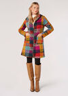 Colourful Squares Fleece Coatigan, Assorted, large