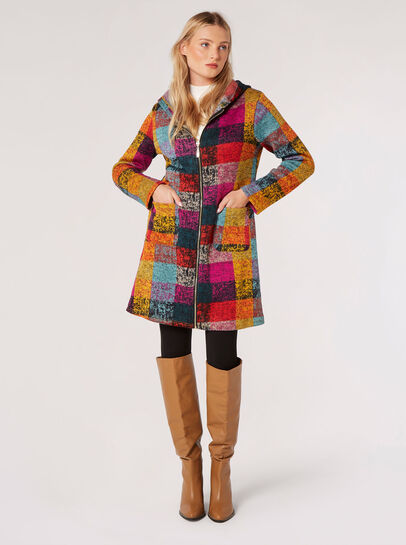 Colourful Squares Fleece Coatigan
