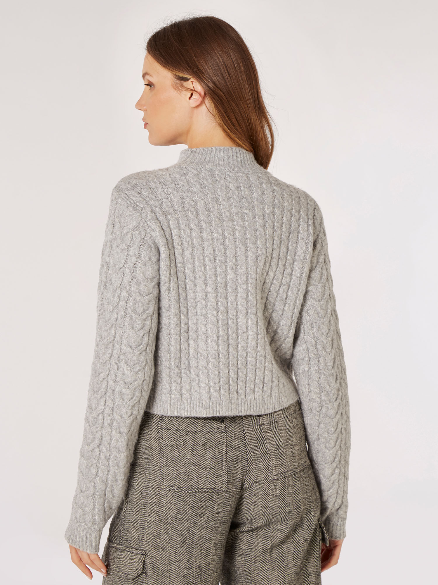 Gray wrap sweater on sale