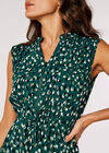 Brushstroke Zip Mini Dress, Green, large