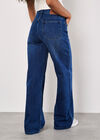 Elisa Wide Straight Leg Jeans, Blue, large