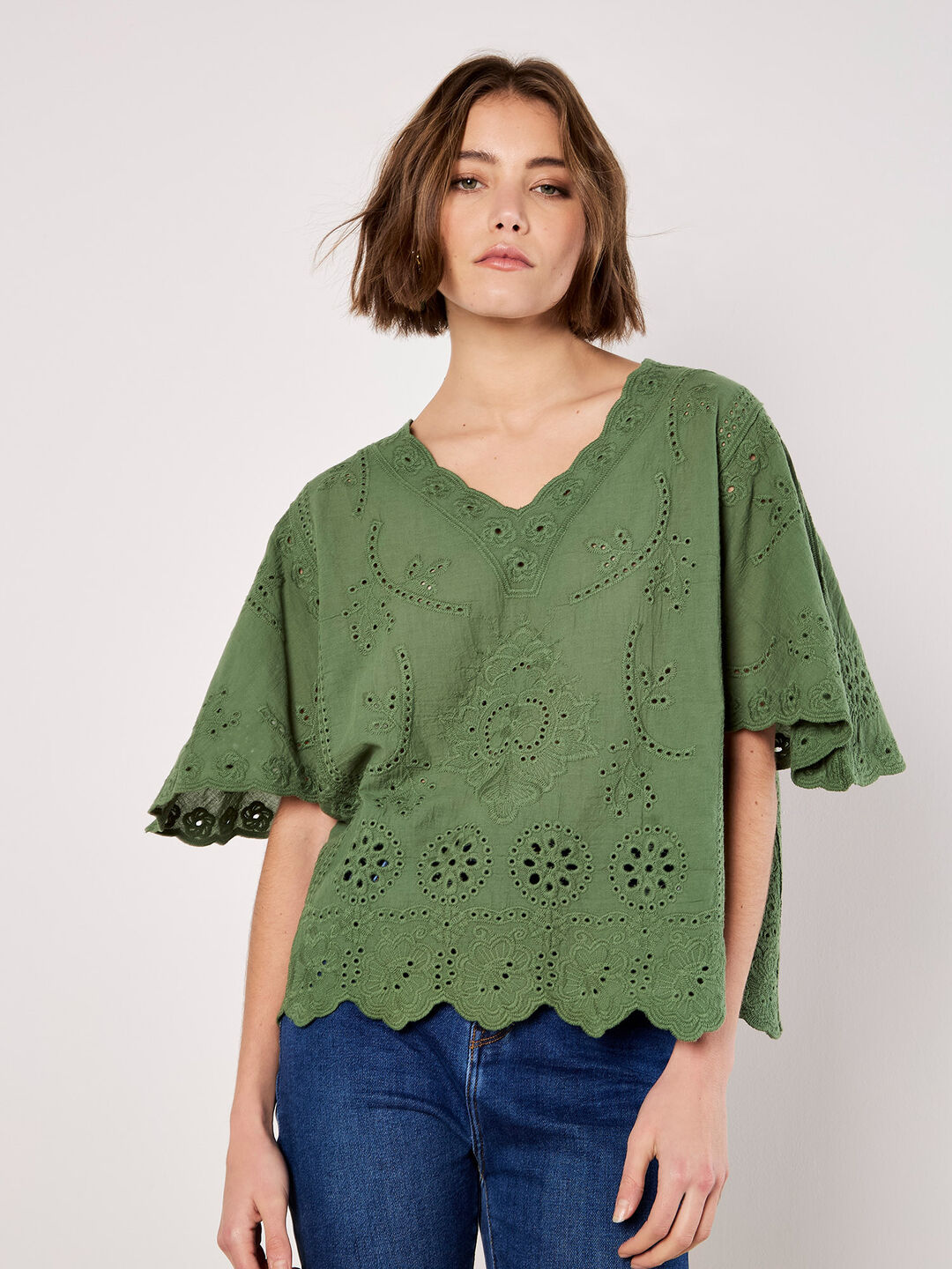 Embroidered Cotton Top