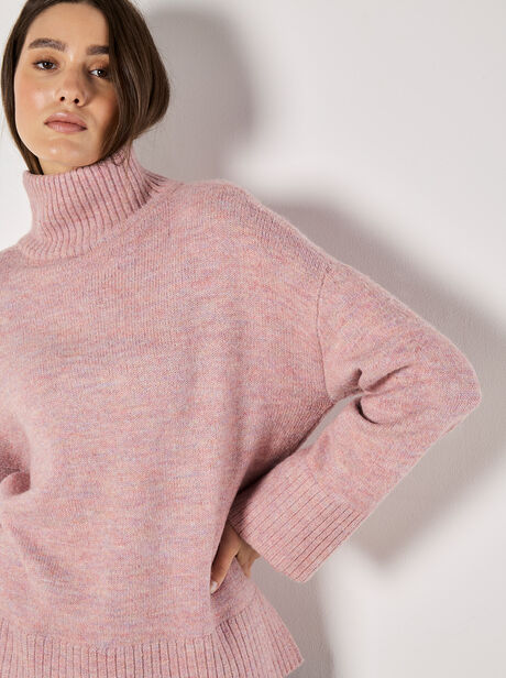 Chunky Marl Turtleneck Jumper