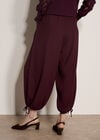 Wide-Leg Balloon Trousers, Burgundy, large