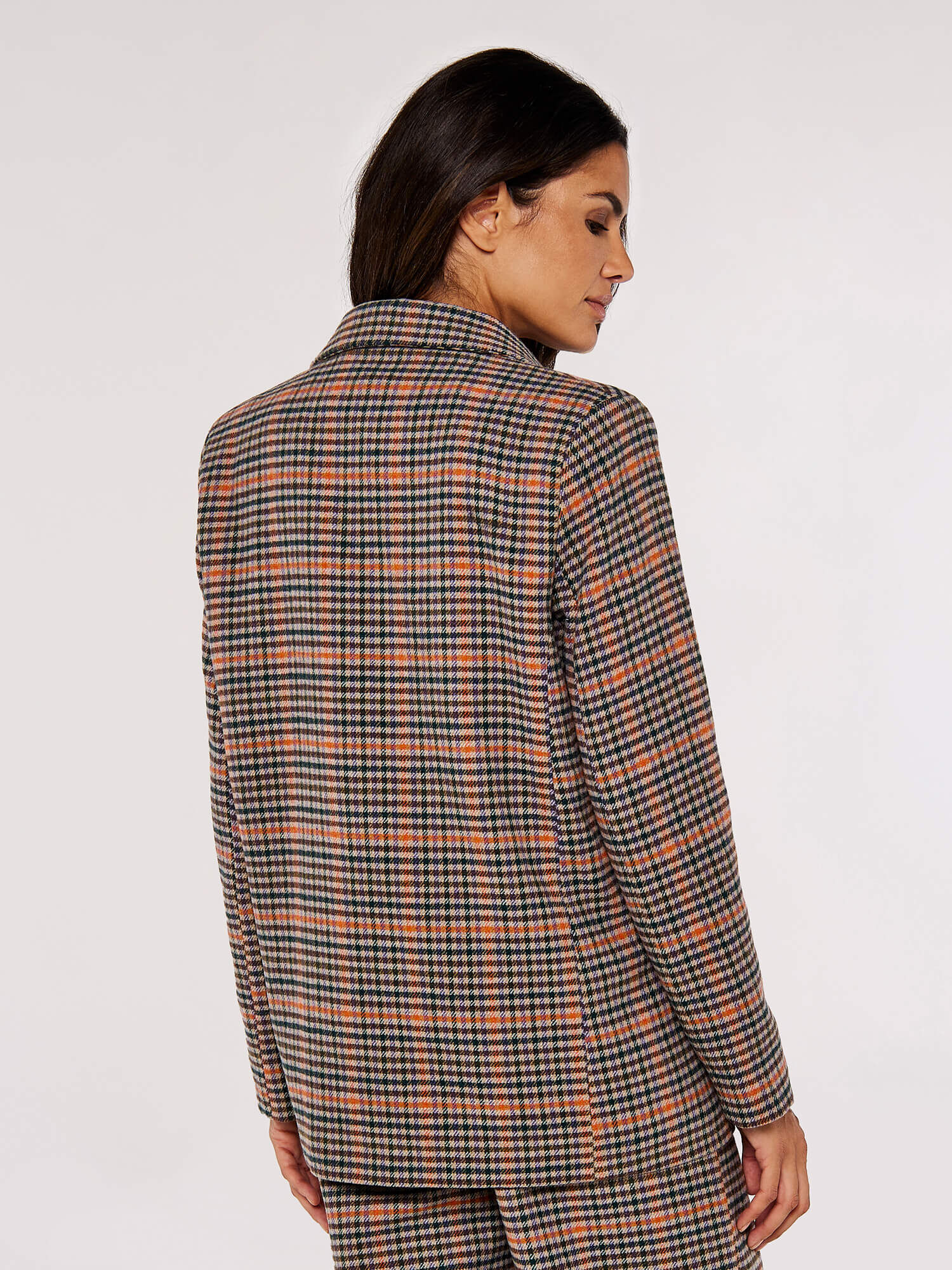 Heritage Warm Check Blazer Apricot Clothing