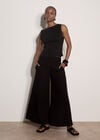 Fine Rib Tank Top, Black, large