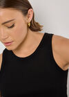 Racer Knitted Crop Top, Black, large